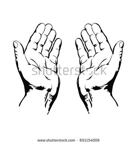 450x470 Nice Prayer Background Praying Hands Drawing Vector Illustration