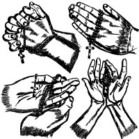 200x200 Hand Drawn Praying Hands Vector Illustration Stockgraphicdesigns