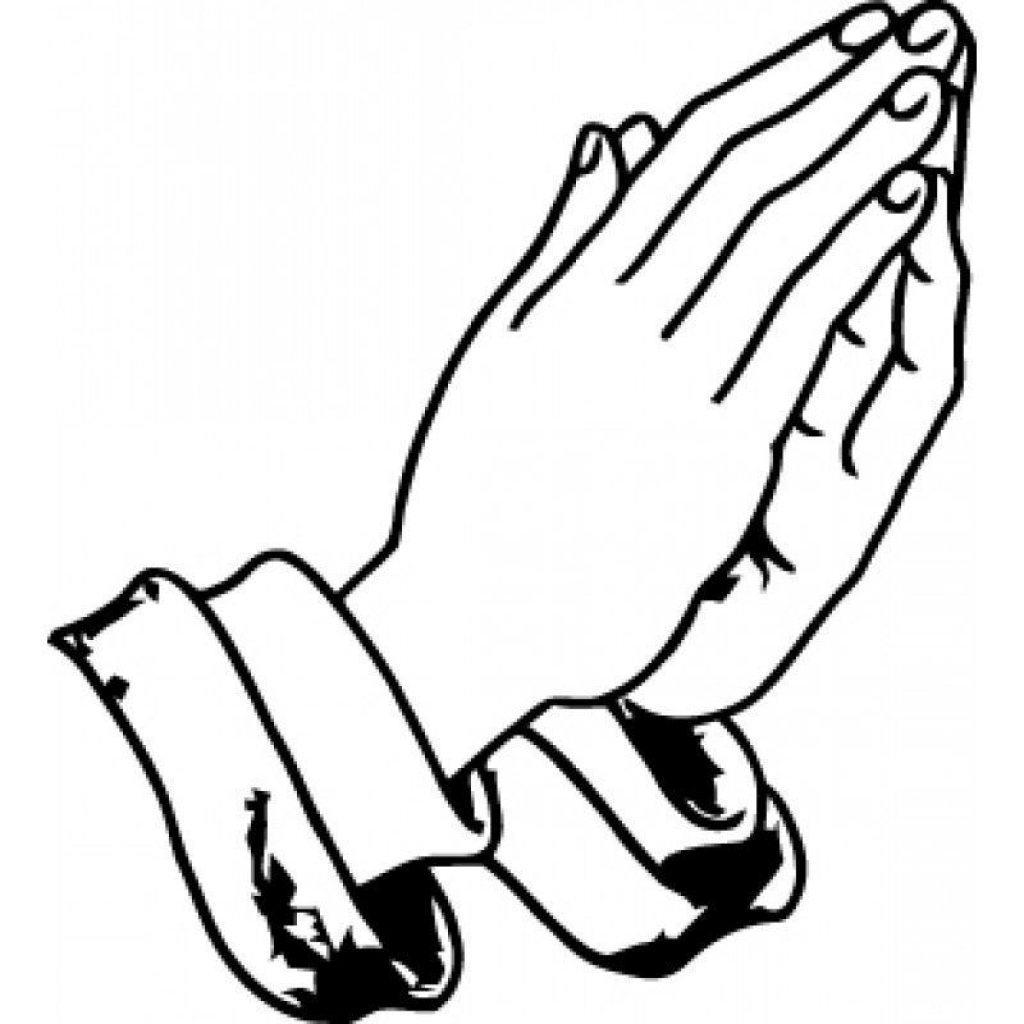 1024x1024 Praying Hands Coloring Page