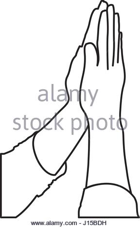 288x470 Vector Illustration Of Praying Hands Stock Vector Art