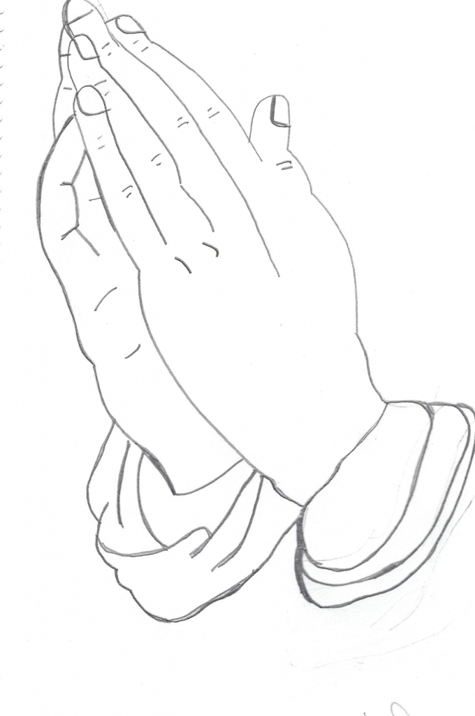 680x1024 Drawing Of Hands Praying