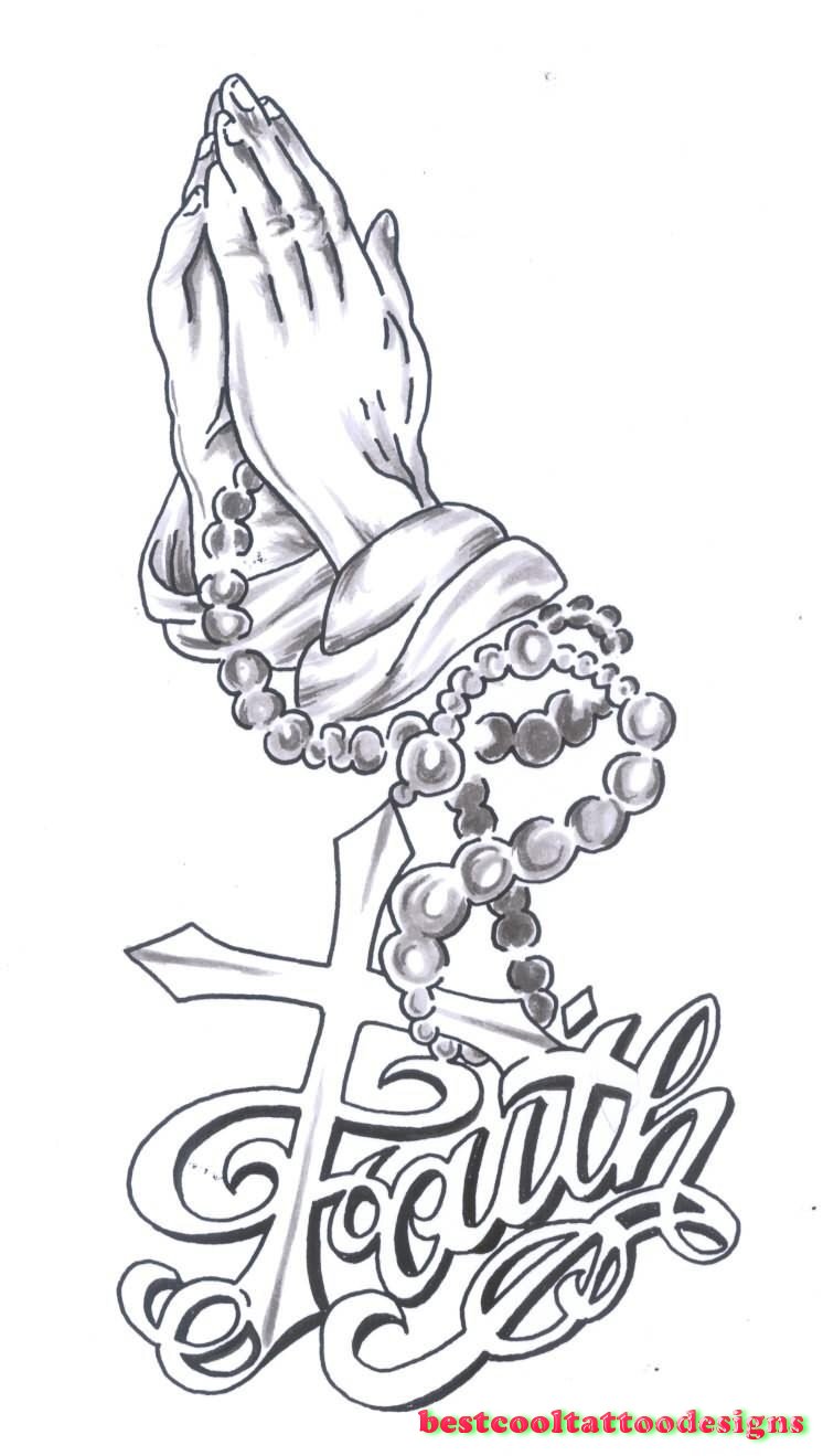 Praying Hands Tattoo Drawing at GetDrawings | Free download