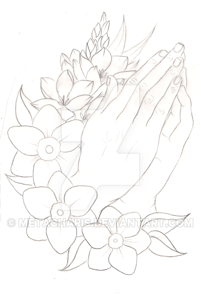 400x588 Praying Hands Tattoo By Metacharis