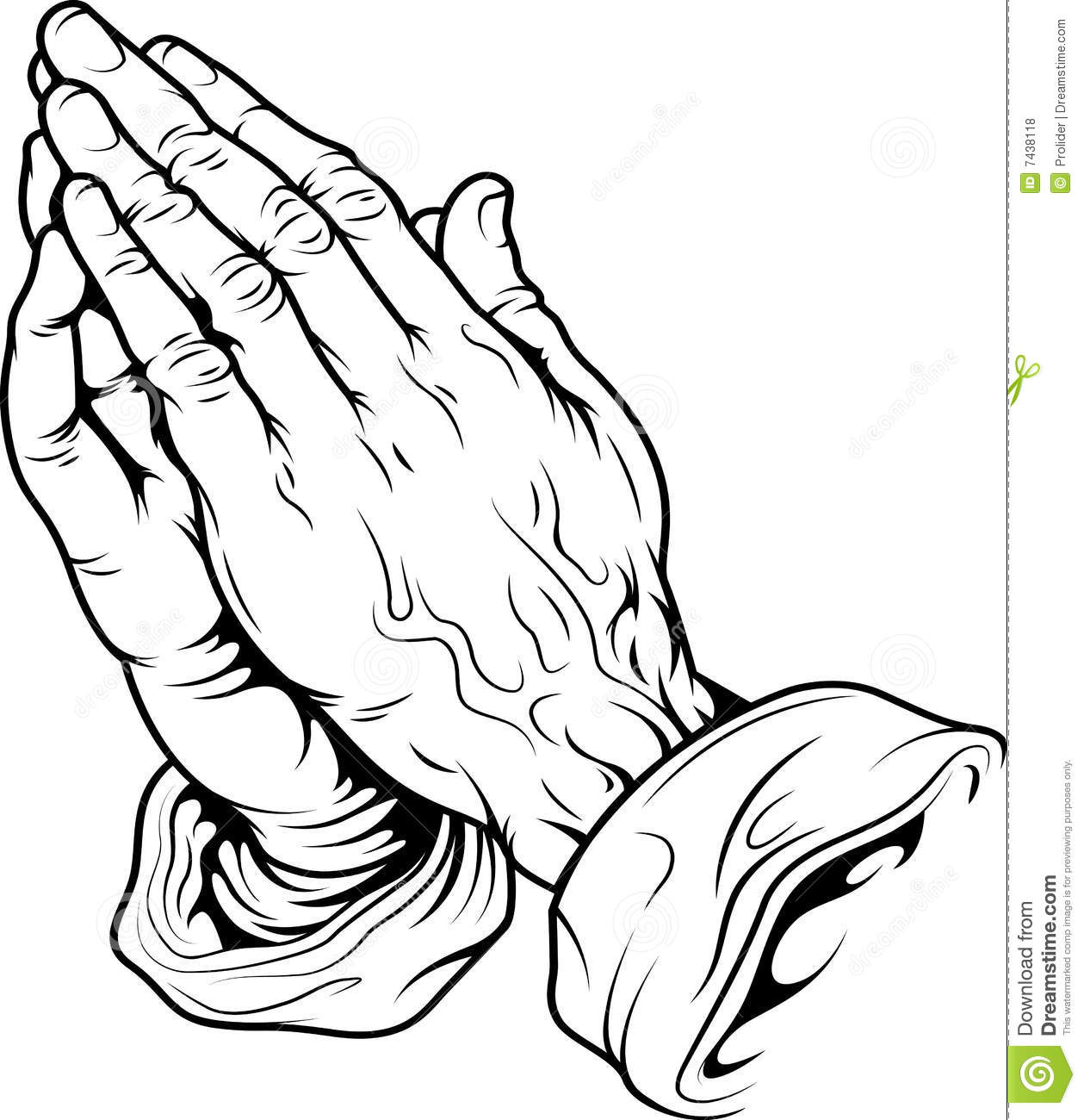 Open Praying Hands Coloring Page Coloring Pages