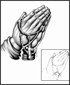 240x294 Praying Hands With Rosary Beads Tattoo Designs Khljh Elegant