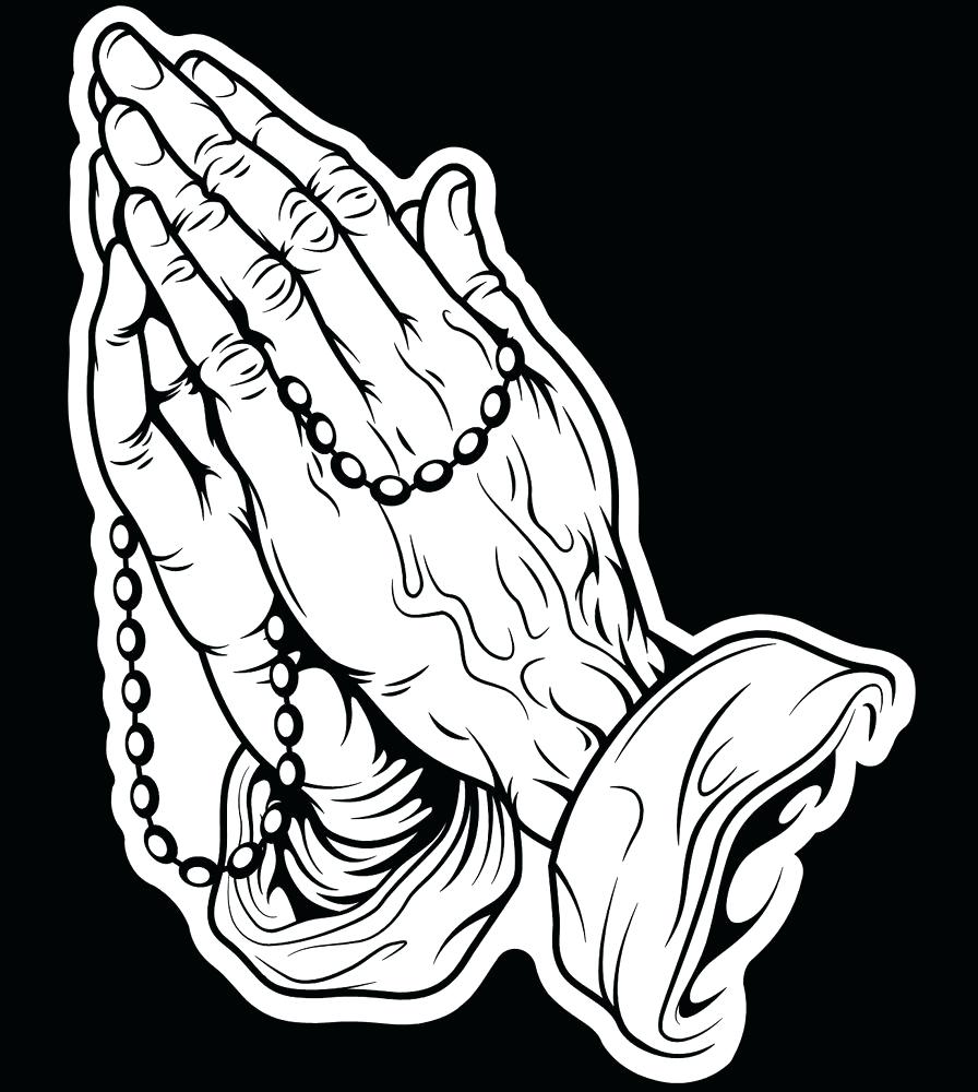 Praying Hands With Rosary Drawing at GetDrawings | Free download