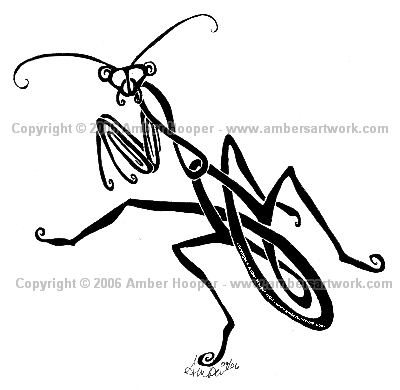 400x390 Tribal Design Praying Mantis By Karmakazi13