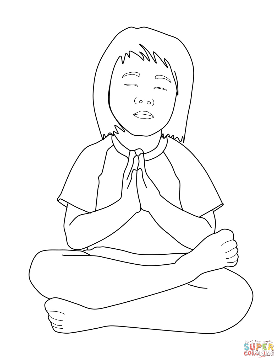 1069x1384 Praying Child Coloring Page Free Printable Coloring Pages