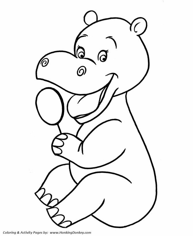 670x820 Pre K Coloring Pages Free Printable Hippopotamus Pre K Coloring