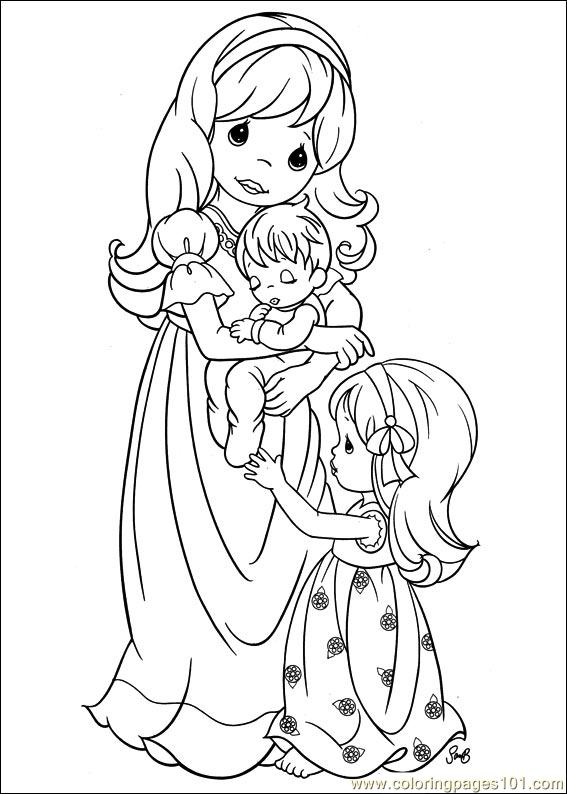 567x794 Precious Moments 58 Coloring Page