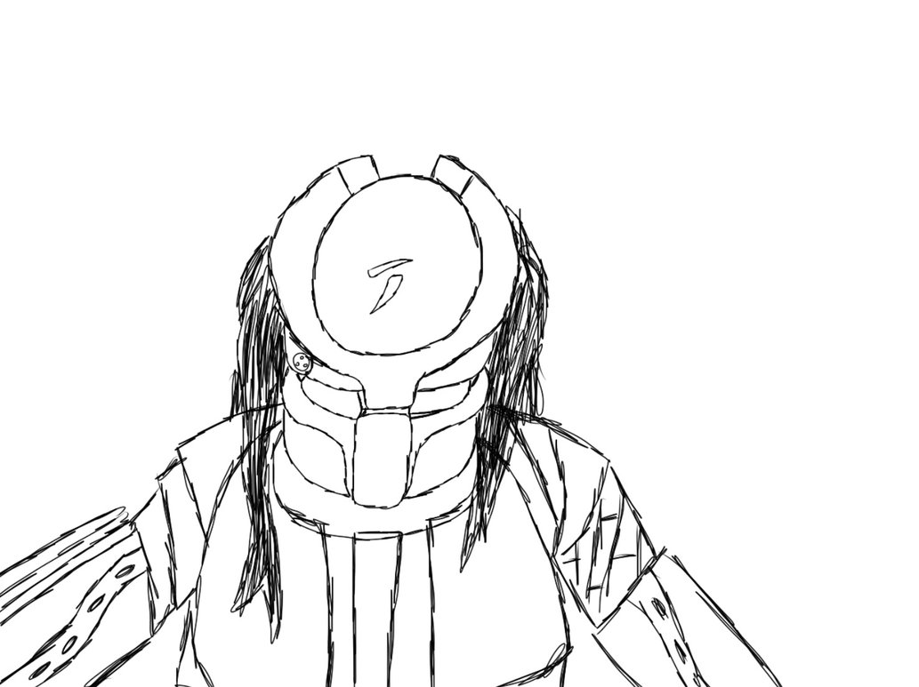 1033x773 Predator Drawing By Dafluffyflamango