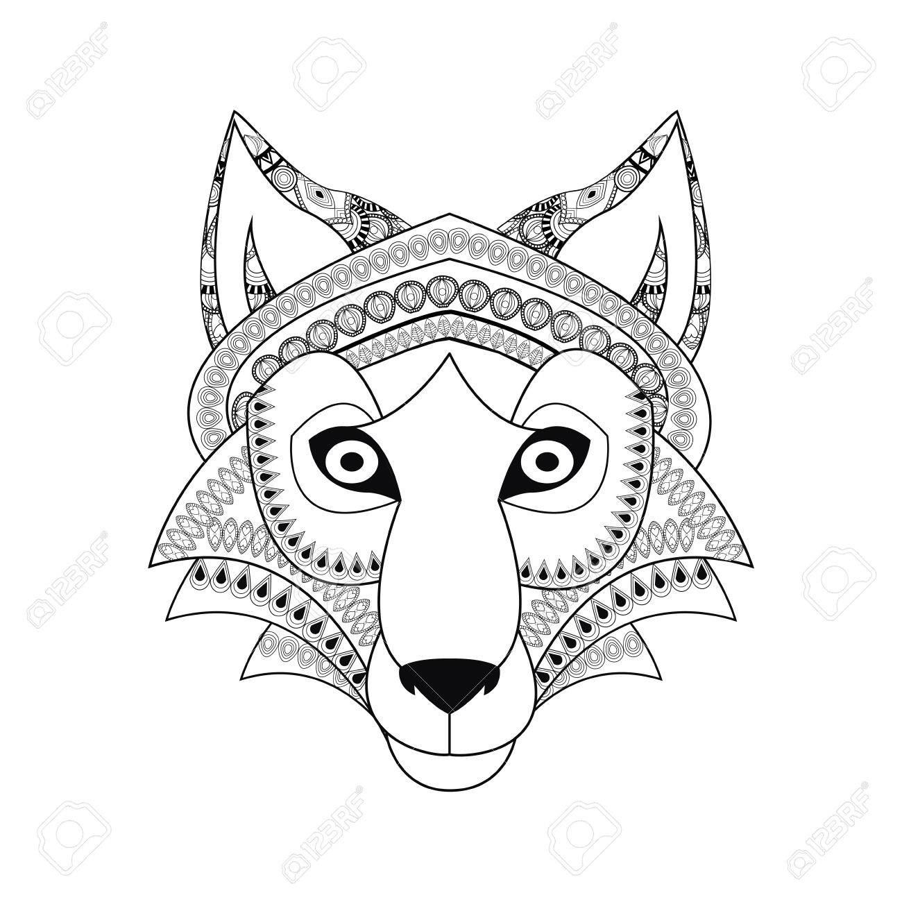 1300x1300 Animal And Ornamental Predator Concept Represented By Wolf Icon