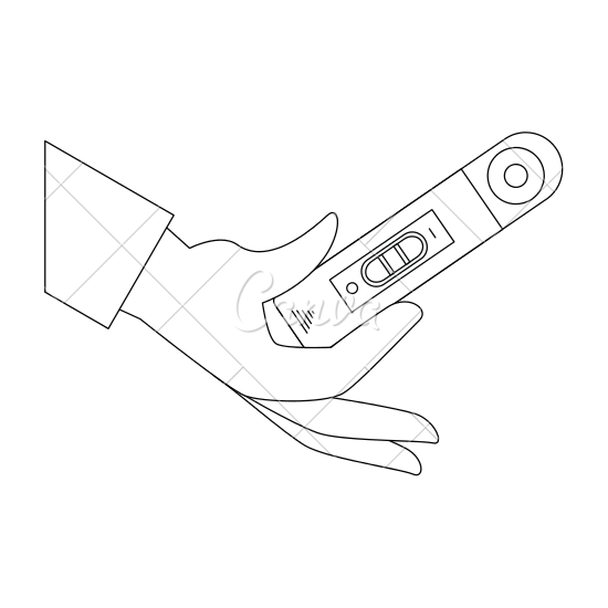 550x550 Hand With Pregnancy Test Icon