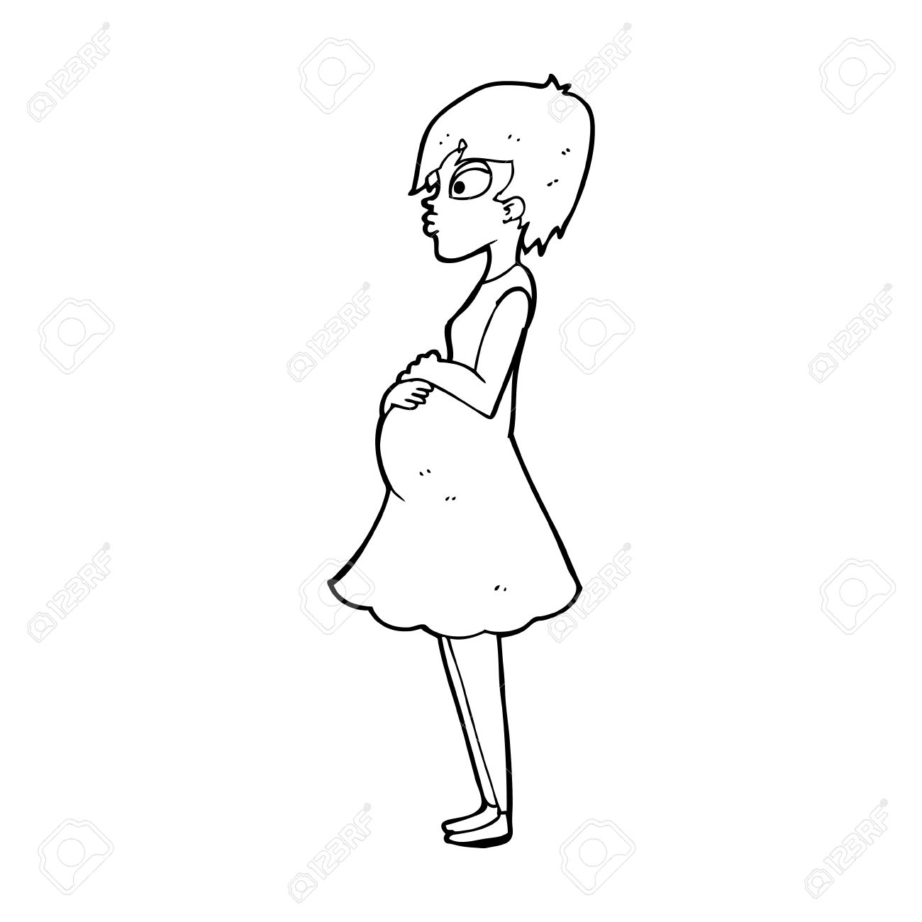 1300x1300 Cartoon Pregnant Woman Royalty Free Cliparts, Vectors, And Stock