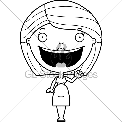 500x500 Cartoon Pregnant Woman Waving Gl Stock Images