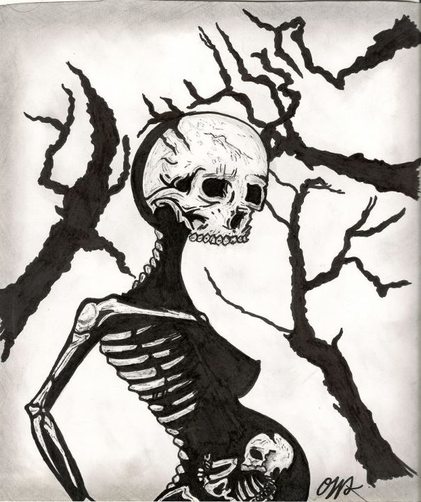 604x720 Skeleton Mother Pregnant By Animaccrakin