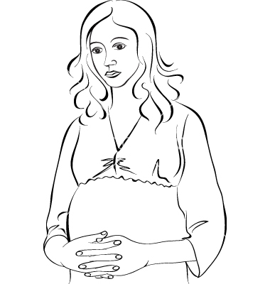 380x400 Pregnant Coloring Pages