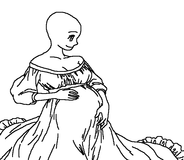 697x608 Pregnant Girl Base 2 By Voltaliathemajestic