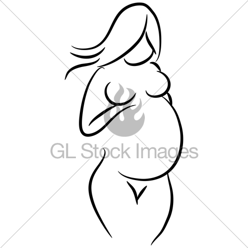500x500 Pregnant Woman Icon Gl Stock Images