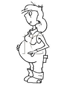225x300 And White Pregnant Woman In Overalls