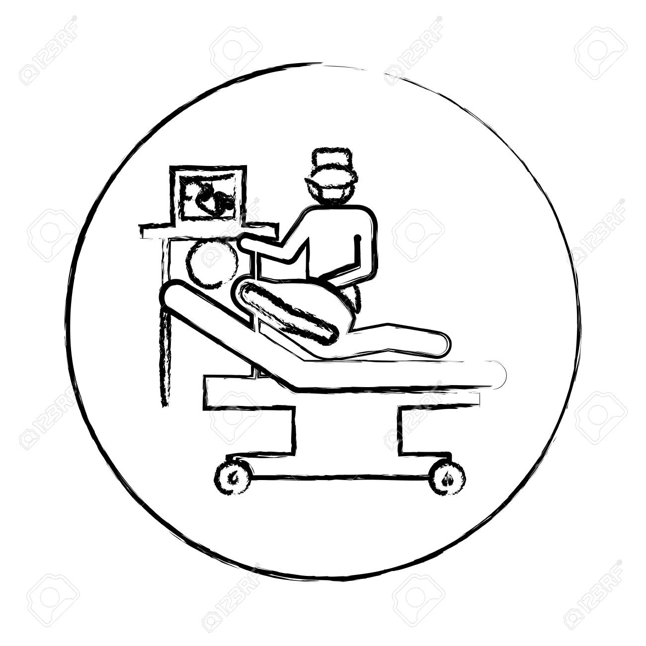 1300x1300 Blurred Circular Frame Silhouette Pregnant Woman With Obstetrician