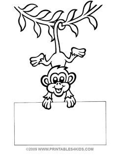 236x318 Hanging Monkey Coloring Page Art Schoolin' Monkey