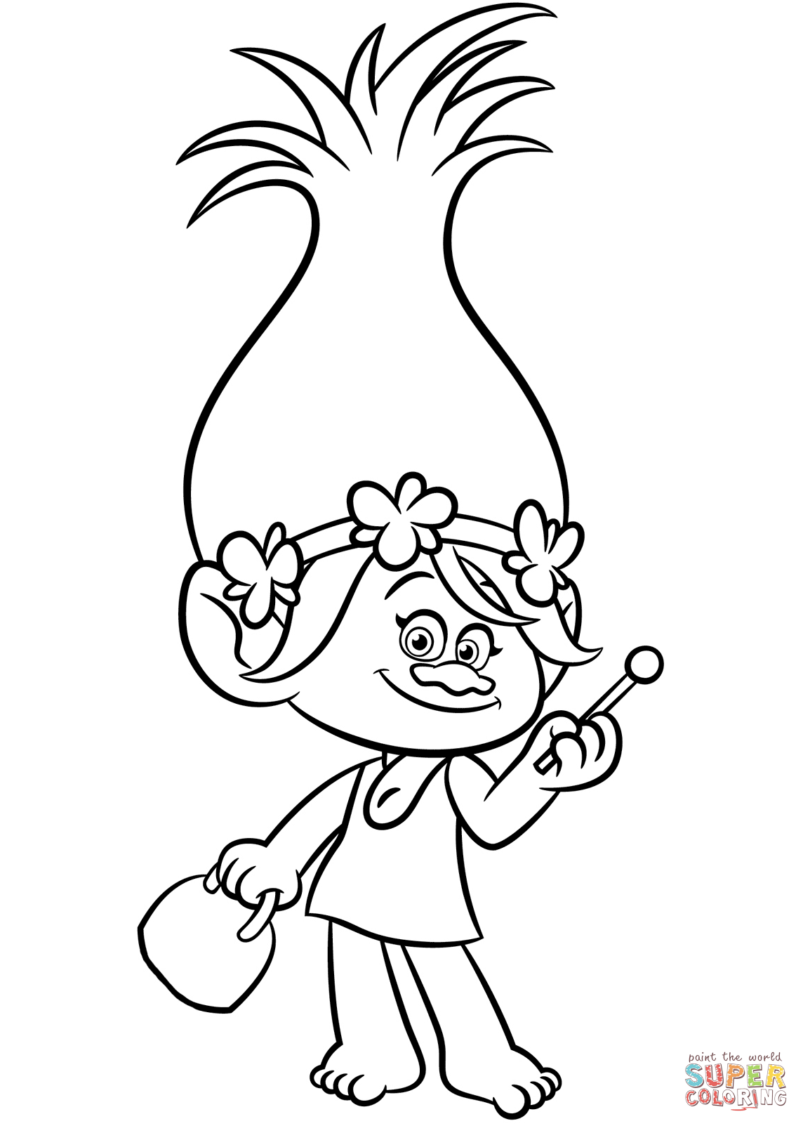 1144x1603 Poppy From Trolls Coloring Page Preschool In Pretty Draw Pict 2