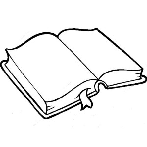 300x300 How To Draw A Book Coloring Page Coloring Sun