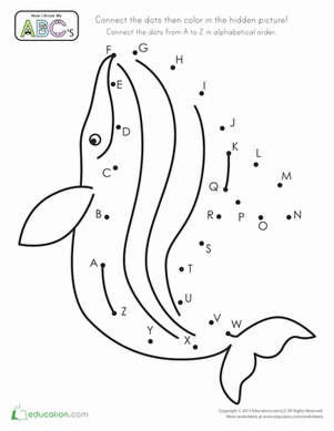 301x389 Connect The Dots With Letters Drawings, Child And Worksheets