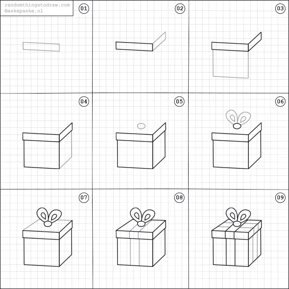 590x590 How To Draw A Present. Things To Draw Fun Things
