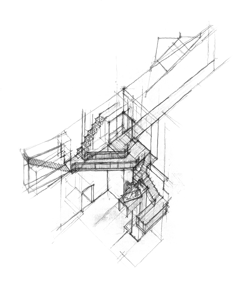 785x940 Daniel Mowery Vicenza Drawing Castelvecchio Architectural