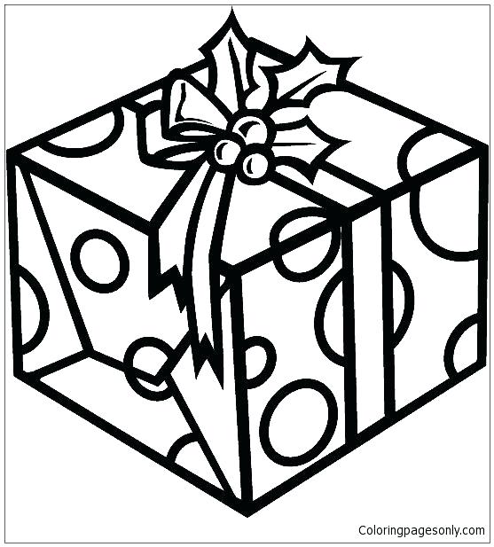 557x617 Christmas Present Coloring Pages Presents Coloring Page Secret