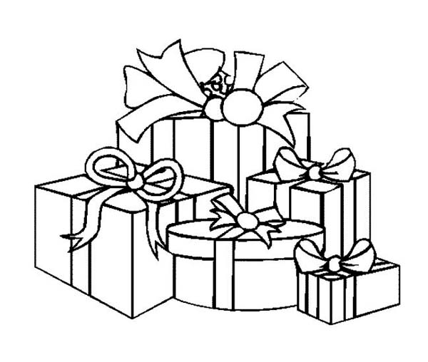 600x508 Christmas Present Coloring Pages Preschool For Cure Draw Page 8