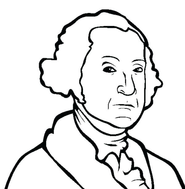 600x612 George Washington Coloring Pages President Coloring Page A Drawing