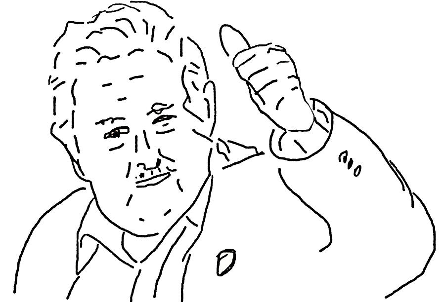 900x612 Jose Mujica The World's Poorest President Drawing By Albert Sellaman