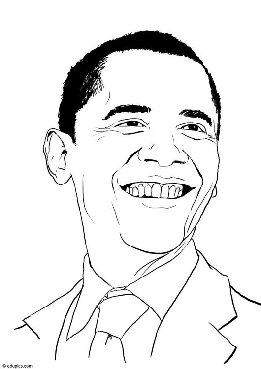 530x750 Coloring Page Barack Obama