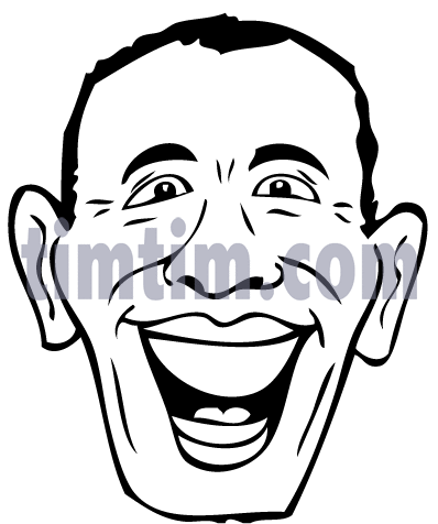 398x476 Free Drawing Of Caricature Obama Bw From The Category Politics