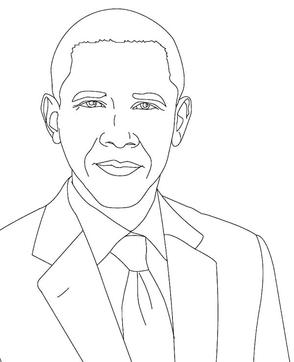 600x739 Perfect President Obama Coloring Page New
