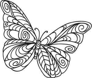 300x254 Loopy Doodles Make Up A Light, Pretty Butterfly Design. Downloads