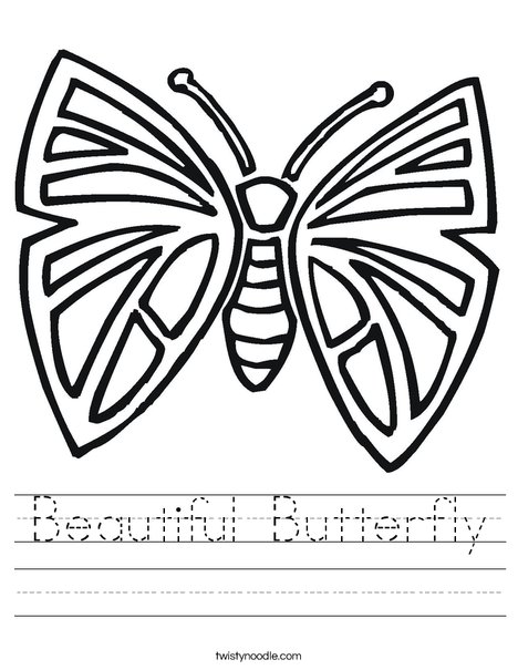 468x605 Beautiful Butterfly Worksheet