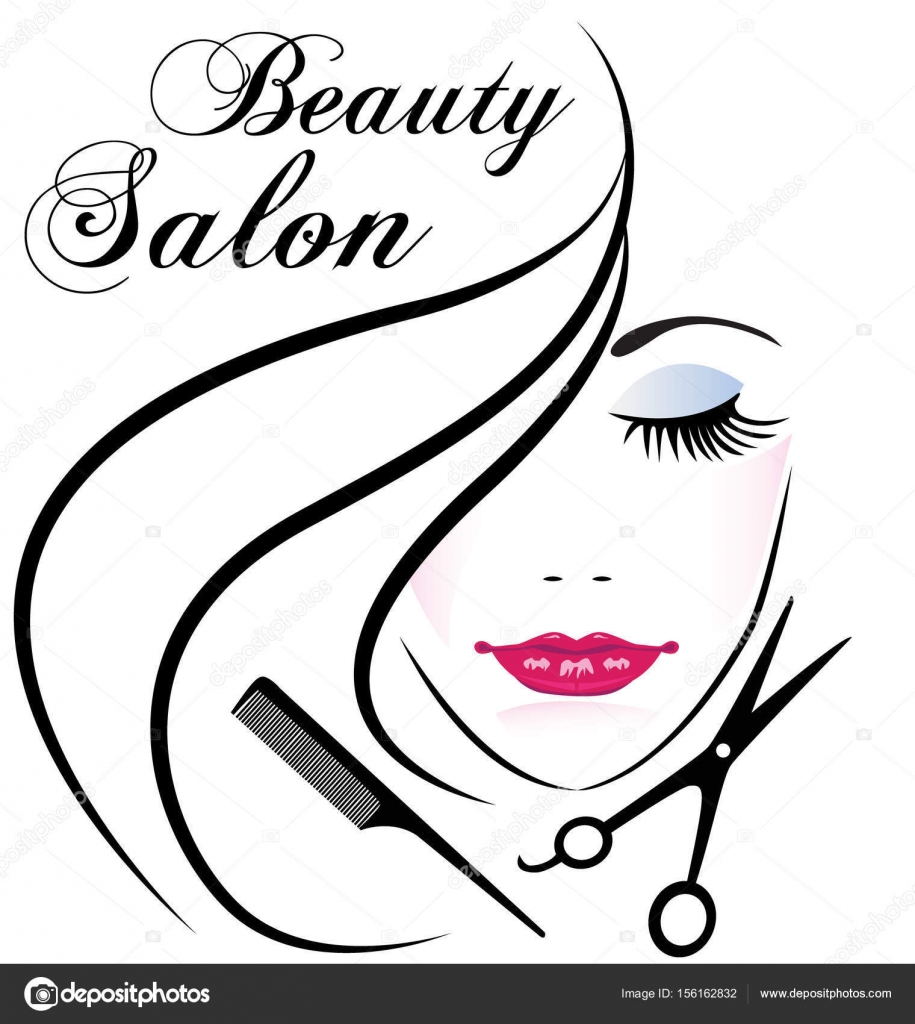 915x1024 Face Of Pretty Woman Beauty Salon Logo Vector Stock Vector