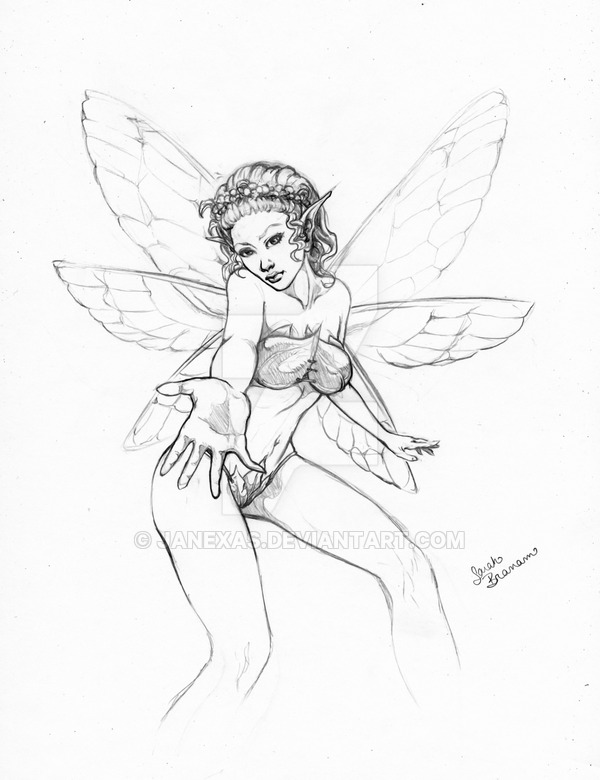 600x780 Cute Nature Fairy Sketch By Janexas