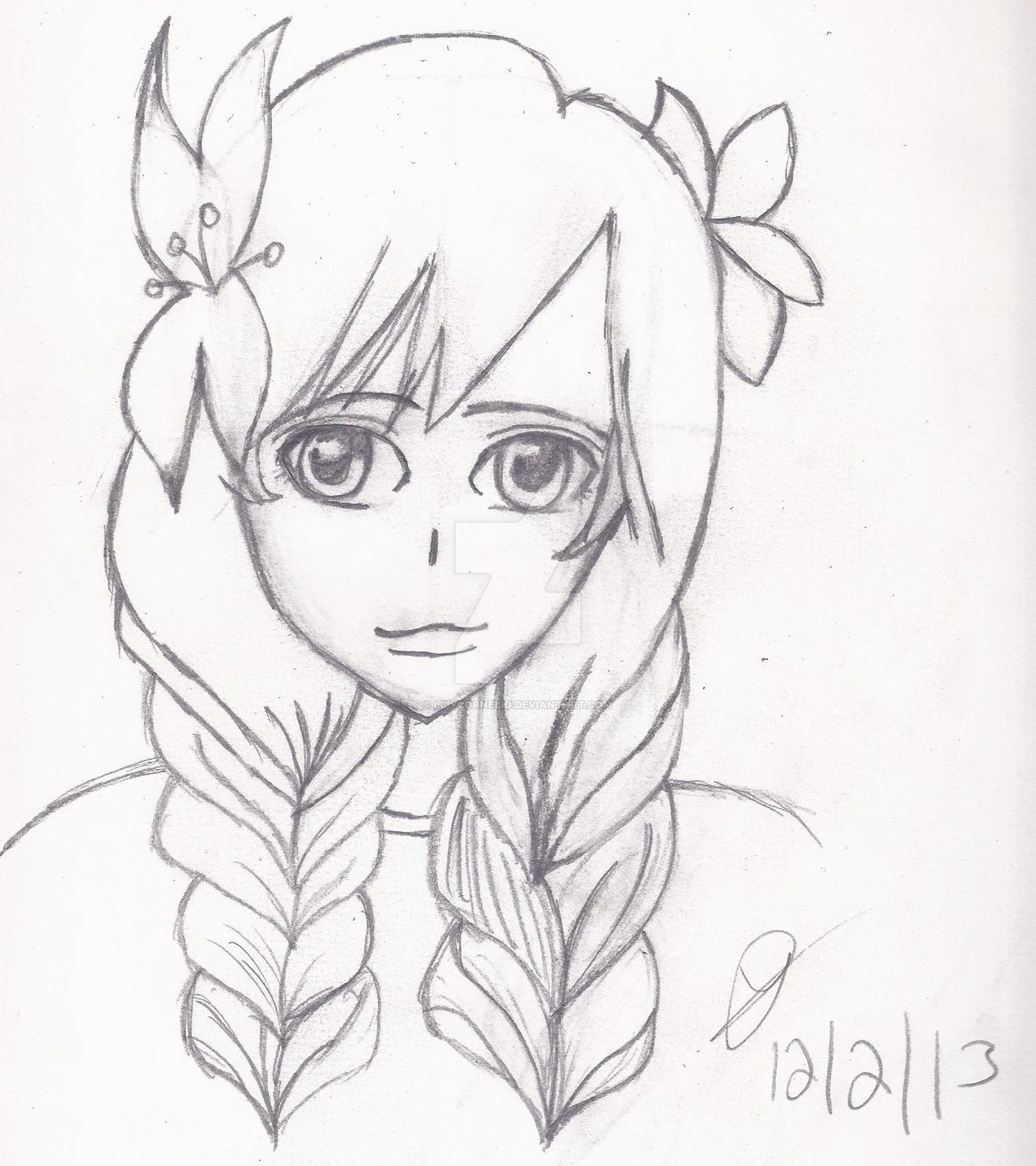 1280x1440 Drawing Practice Cartoon Girl By Pudgester95