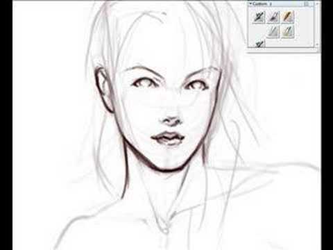 480x360 Digital speed sketching female figure