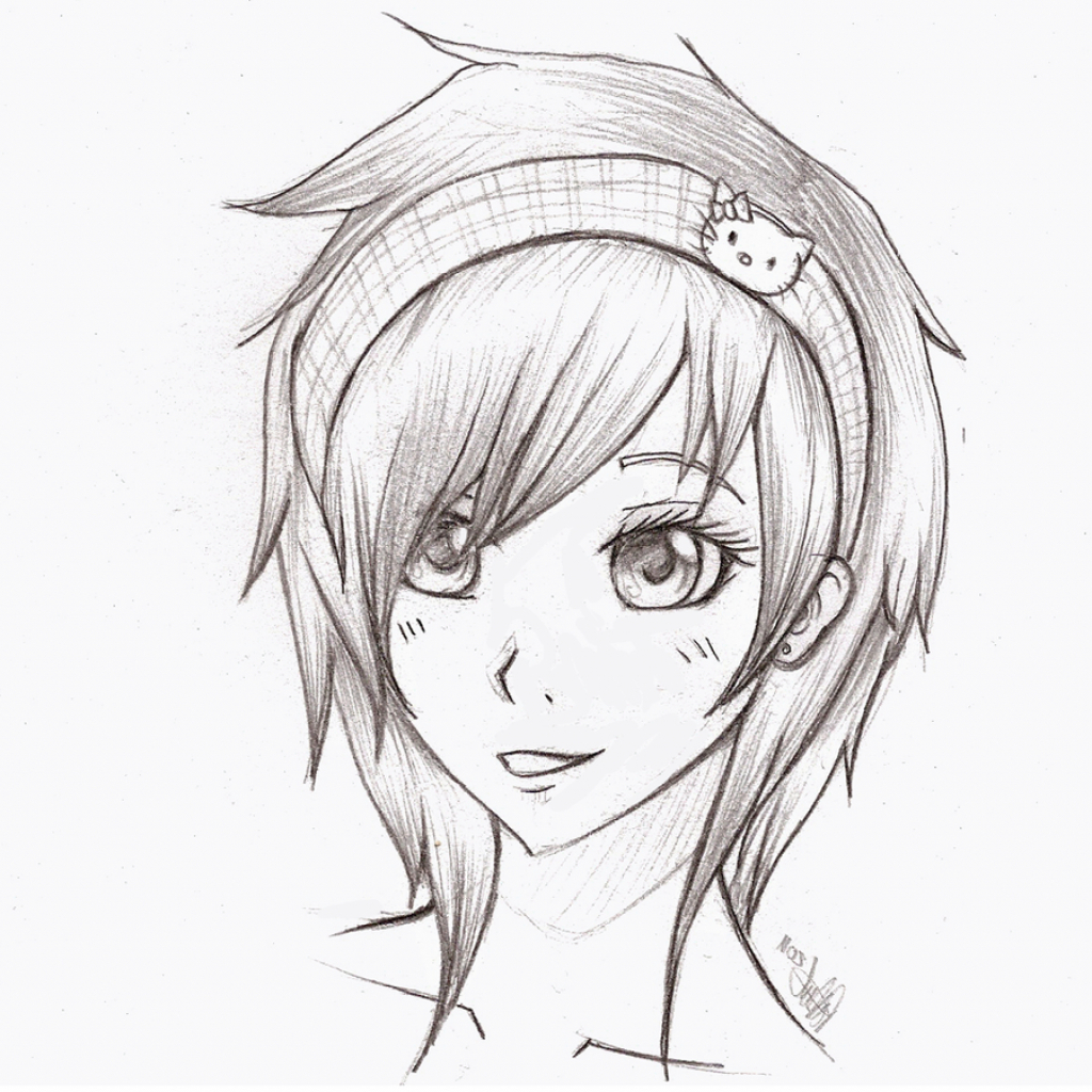 1024x1024 Drawing Cute Adult Girl Face Sketch Image Cute Face Sketch Image