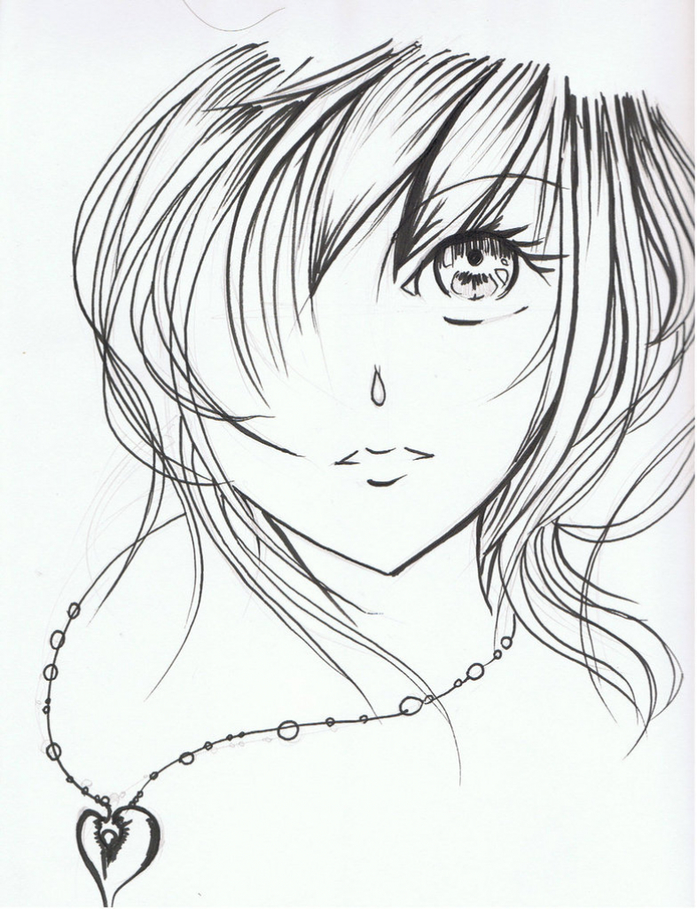 786x1024 Beautiful Animated Girl Sketches Faces Anime Girl Face~Shikonari89