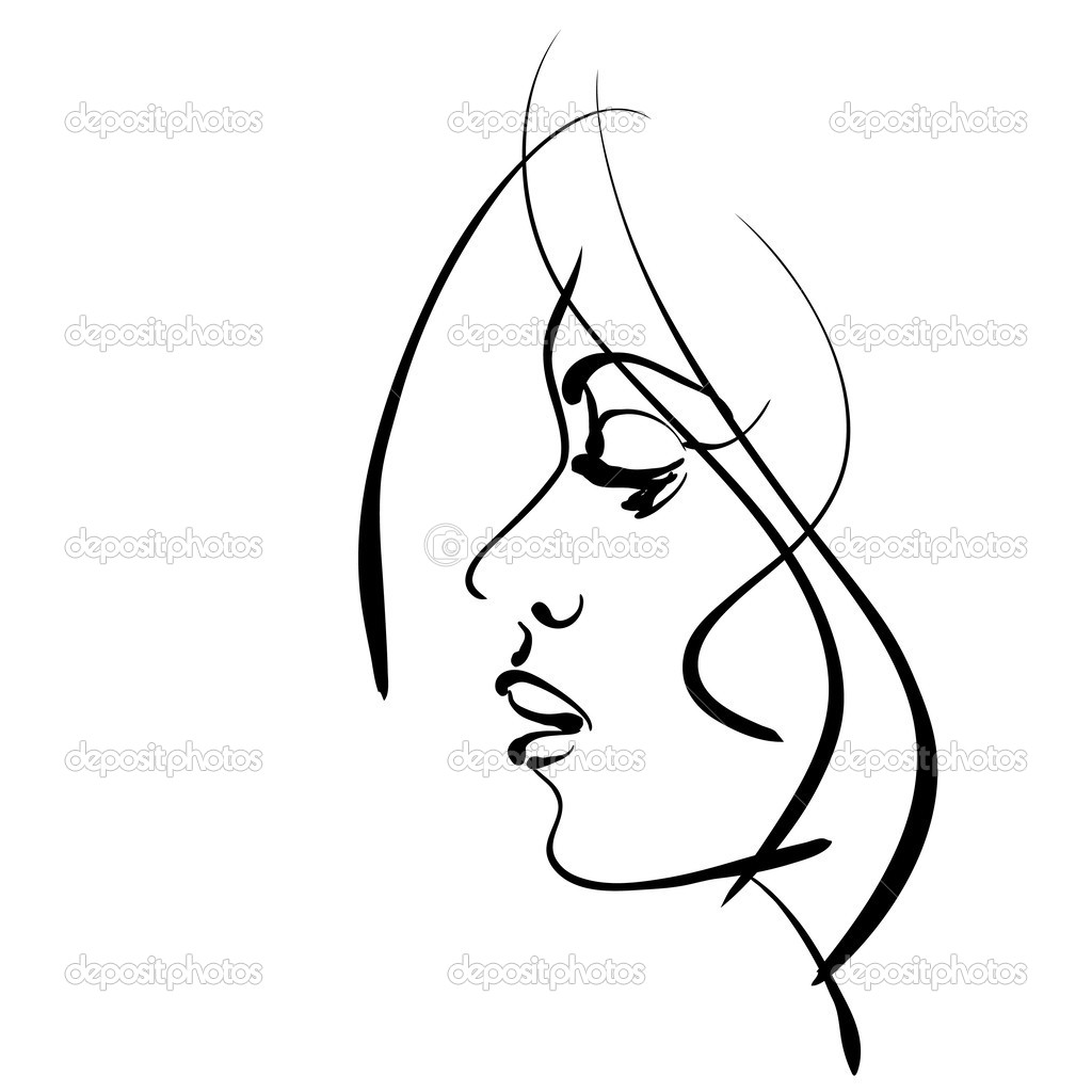 1024x1024 Girl Face Drawing Tumblr Clipart Panda