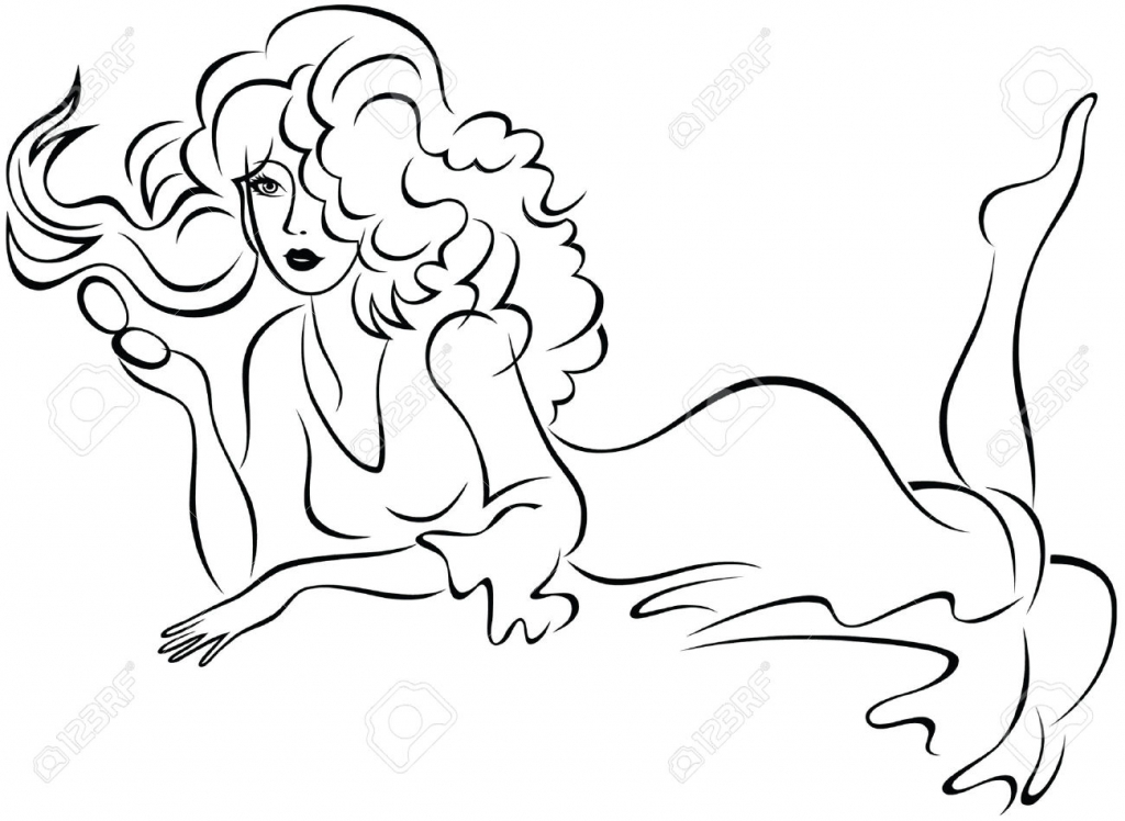 1024x748 Black And White Drawings Of Girls Ideas About Girl Drawings