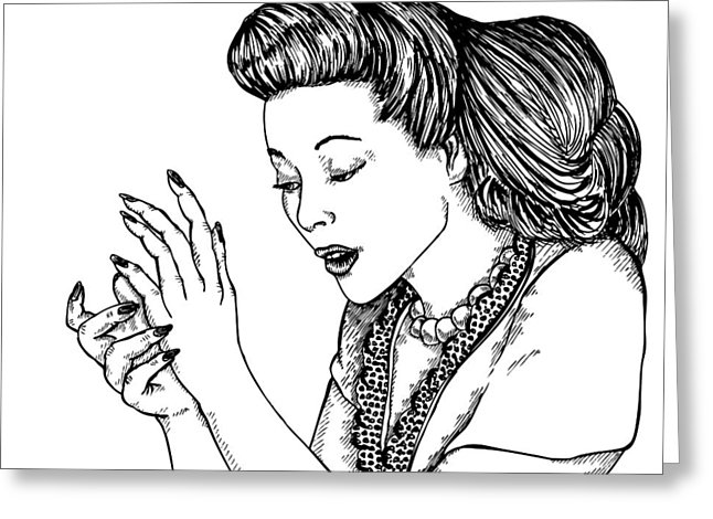 646x470 Pretty Lady Drawing By Karl Addison