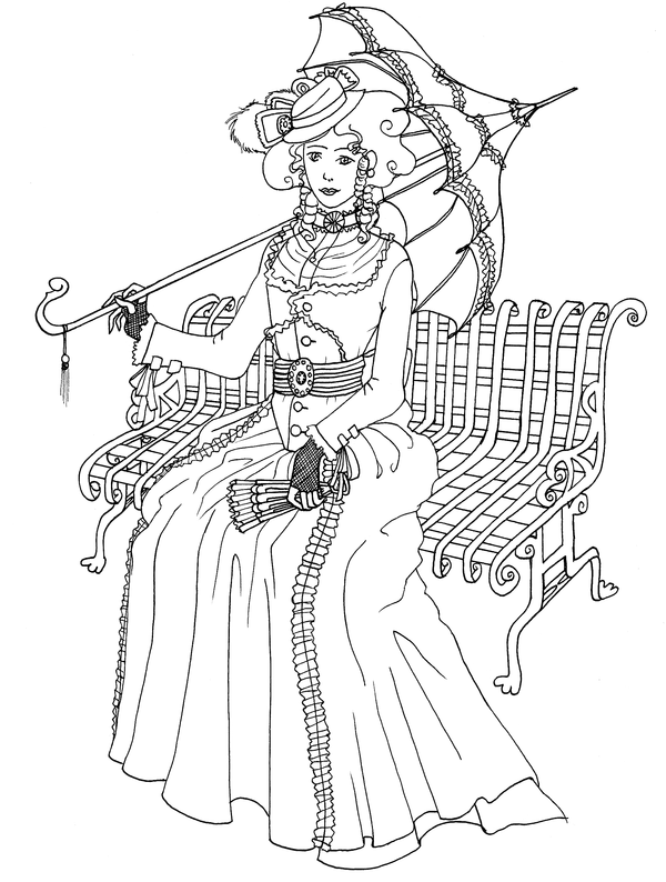 600x794 Pretty Lady Lineart By Deerdandy